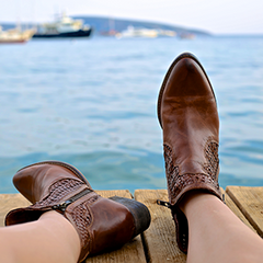 leather booties